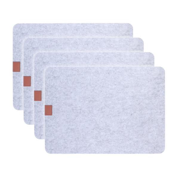 esmerina® 4er Set Platzsets, Filz eckig