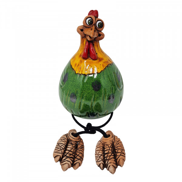 HTI-Living Kantenhocker Keramikfigur Henne dick, grün