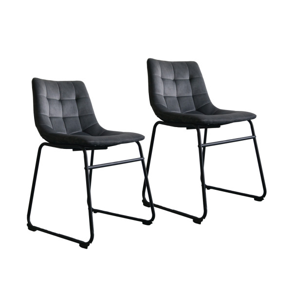 Stuhl Sadie Grau 2er Set