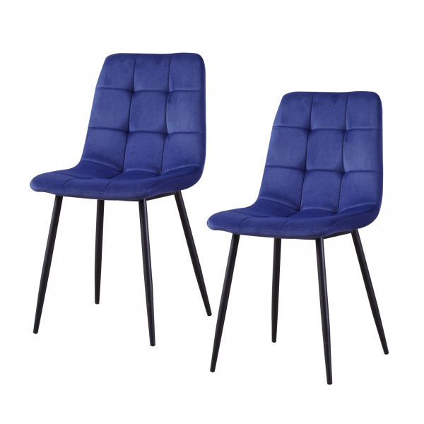 HTI-Living Mesa Velvet Blau Stuhl