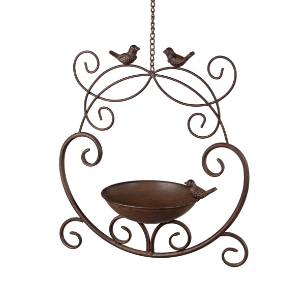 Formano wetterfest für Garten und Balkon Vogeltränke Metall Hängend dekorative Schale