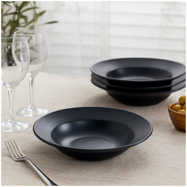 Pastateller Antonia schwarz Keramik 4er Set