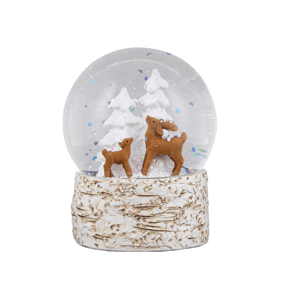 Mini-Schneekugel "Rehe im Wald"