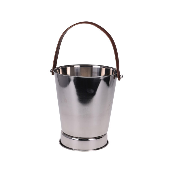CHAMPAGNERKÜHLER MIT KUNSTLEDERHENKEL 24X27.3 CM