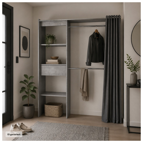 Offene Garderobe Thekla beton