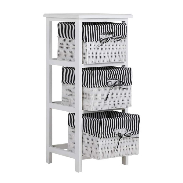 Regalkommode Mia weiß schwarz