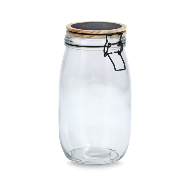 ZELLER Present beschreibbar 1500 ml Vorratsglas mit Bügelverschluss