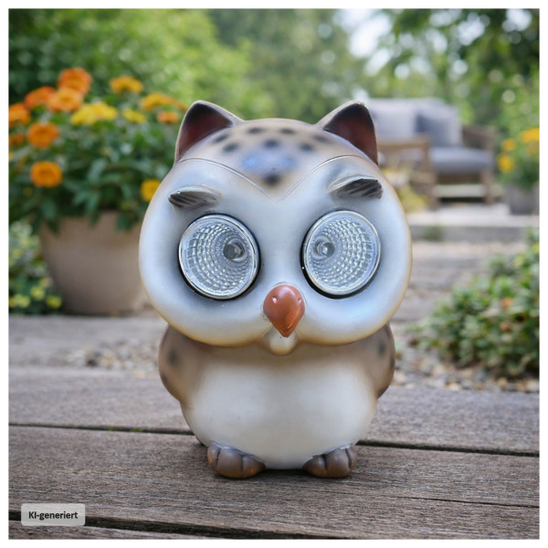 Solar-Gartenfigur Eule