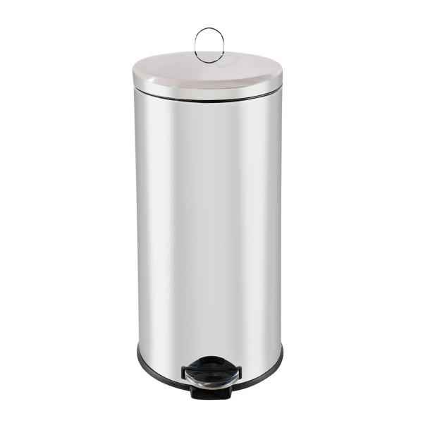 Abfalleimer mit Tritt Jannik 30L Silber Edelstahl