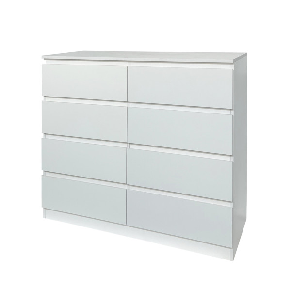 HTI-Living Thekla Weiß Kommode 8 grifflose Schubladen