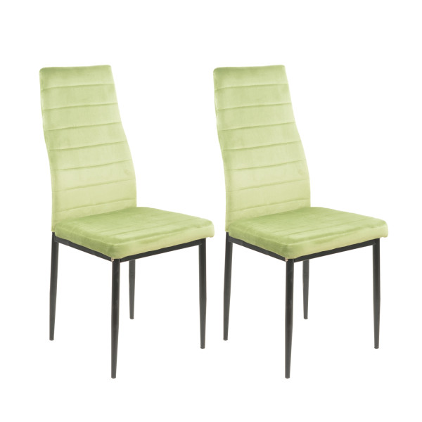 Stuhl Memphis Velvet Hellgrün 2er-Set