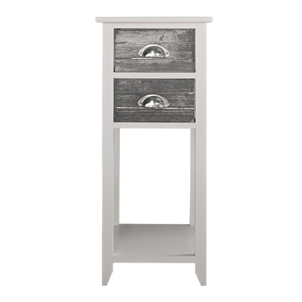 Beistelltisch Mia hoch weiß grau