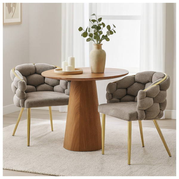 HTI-Living Alsen Gold Braun Stuhl