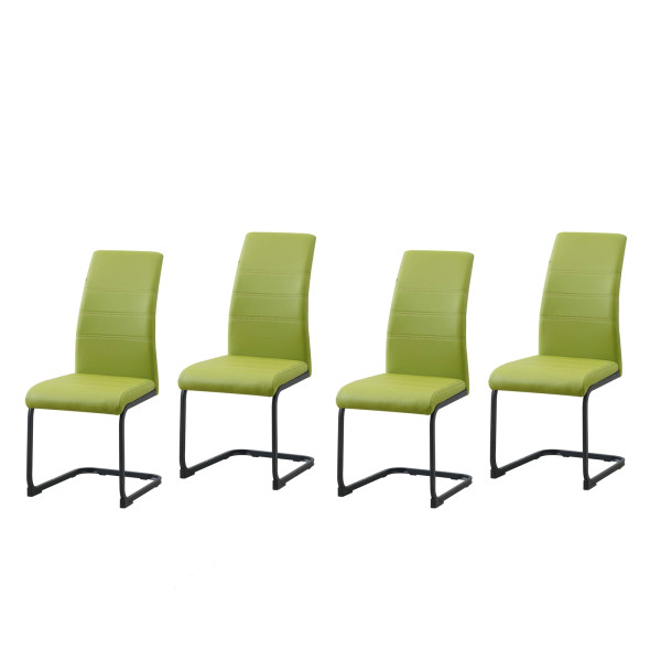 Schwingstuhl SallyP PU Grün 4er-Set