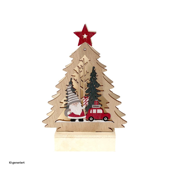 Weihnachtsdeko Tannenbaum Weihnachtsmann mit Aut