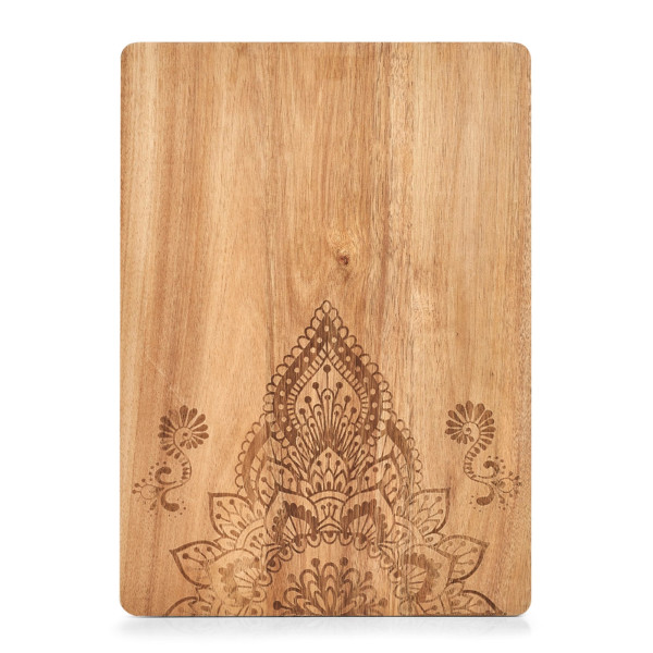 Schneide-/Servierbrett m. Print, Akazie