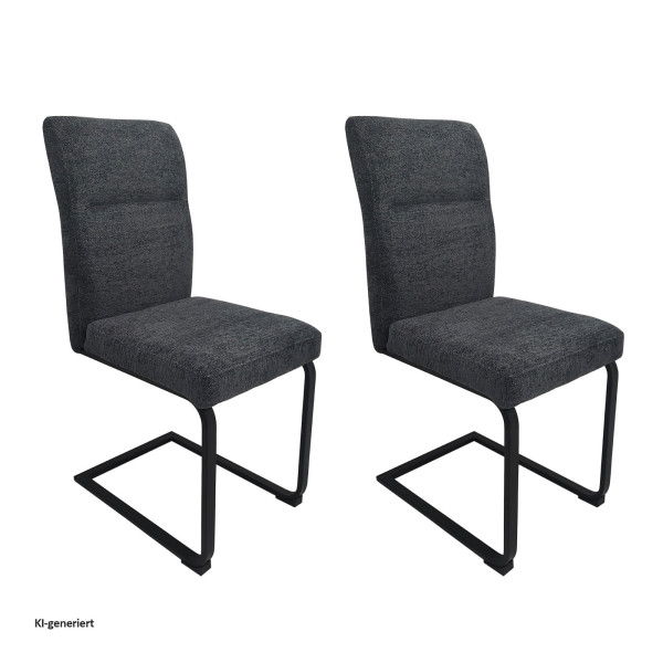 Schwingstuhl Liron 2er Anthrazit