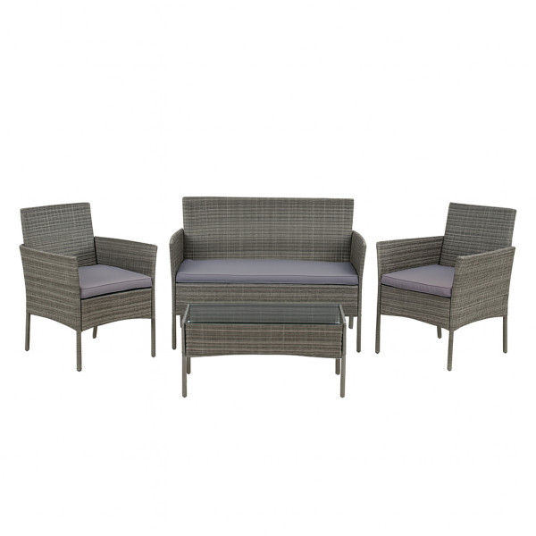 HTI-Living Wiebke Gartenmöbel Grau 4-teiliges Set