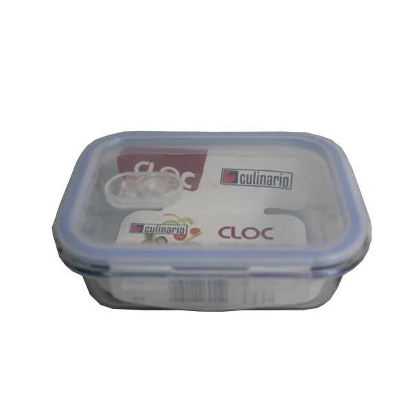 Glas-Frischhaltedose 620 ml, blau