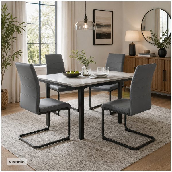 Schwingstuhl SallyP PU Grau