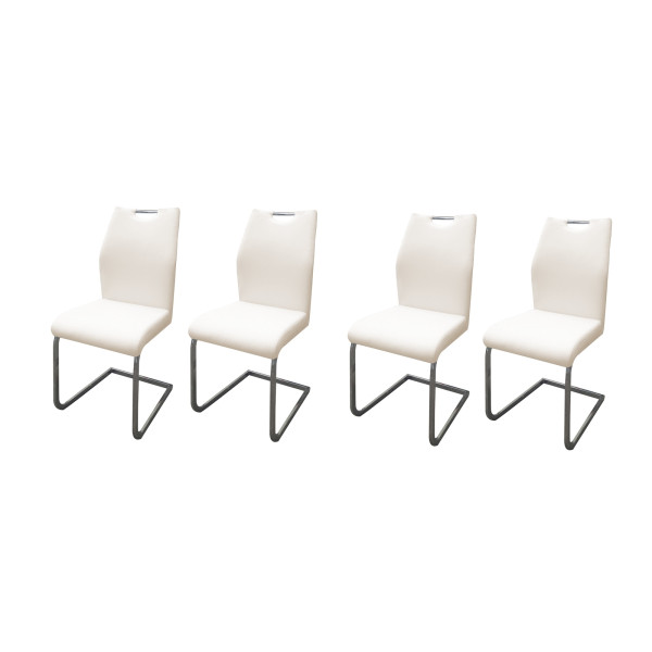 HTI-Line Nelly Cremeweiß Schwingstuhl 4er-Set