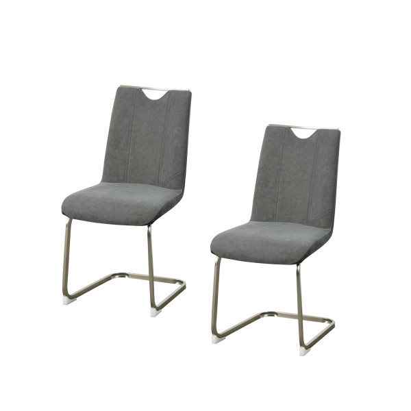 Schwingstuhl Emrys 2er Set Antikgrau /Grau