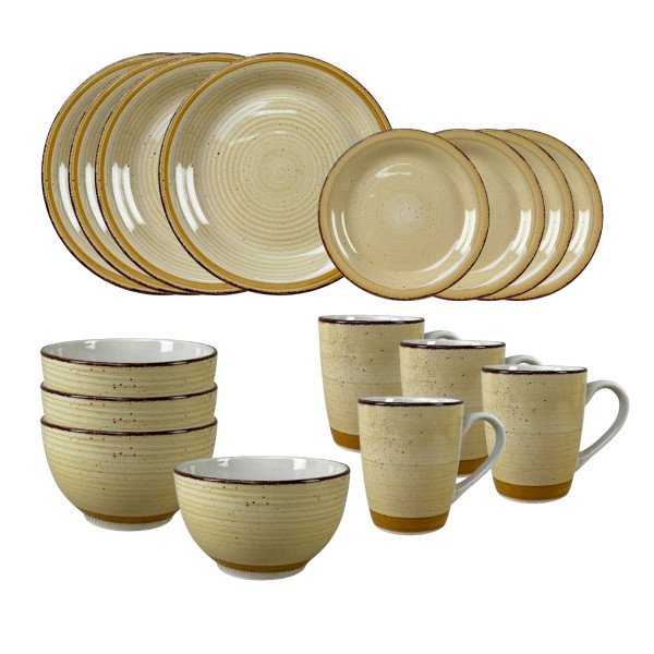 NTK-Collection Antonia Geschirrset 16-teilig beige