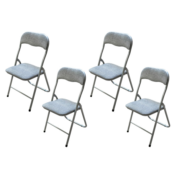 HTI-Living Dima Fabric Grau Klappstuhl 4er Set