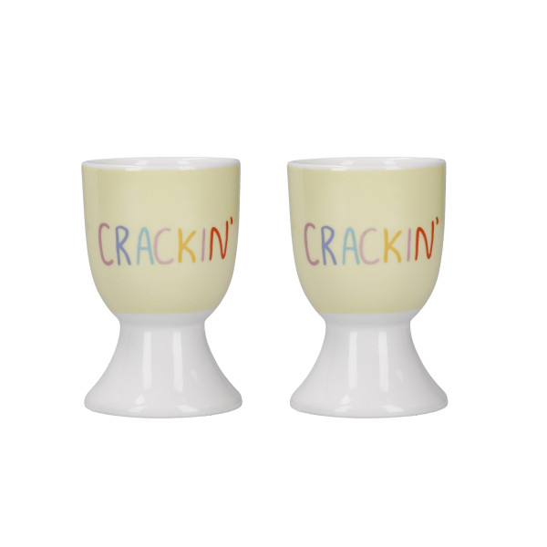 KitchenCraft Eierbecher Crackin 2er-Set