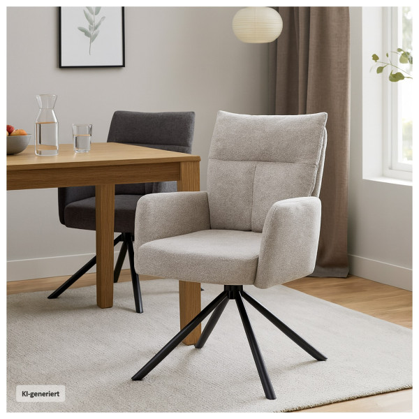 Drehstuhl Kyra beige 2er