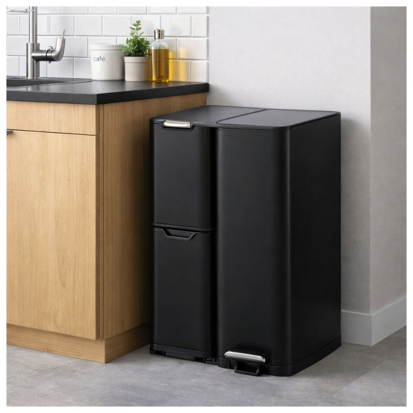 Mülltrennsystem Jannik 60L schwarz