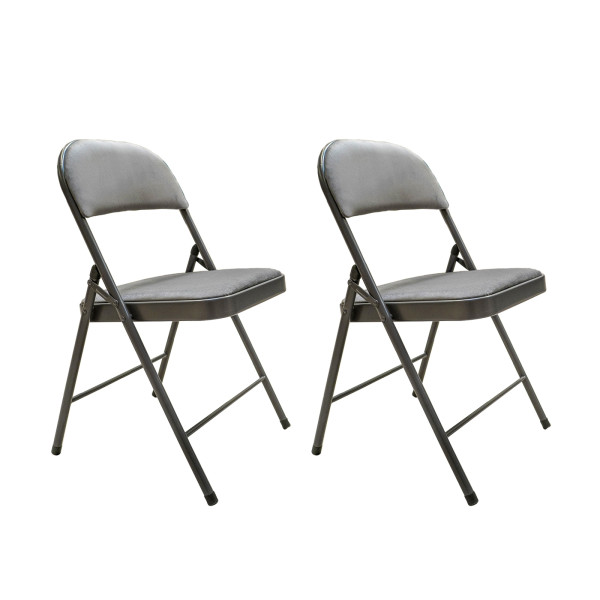 Klappstuhl Dima Velvet Grau 2er-Set