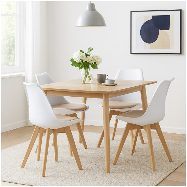 HTI-Living Atlanta Weiß, Velvet Creme Stuhl