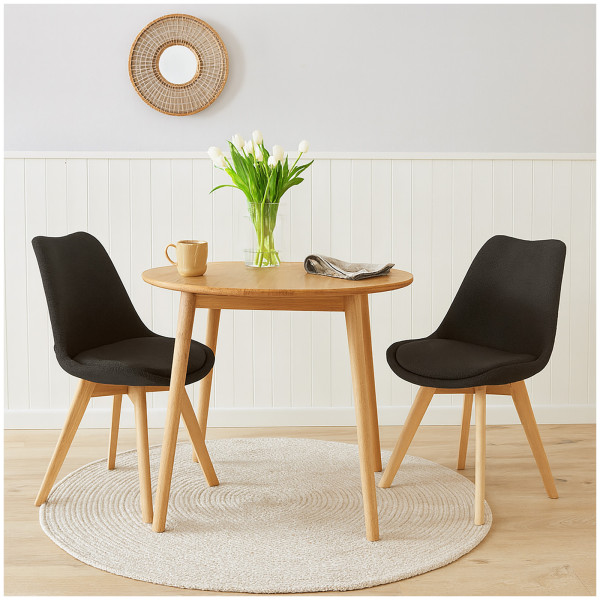 Stuhl Atlanta Webstoff Grau 2er-Set