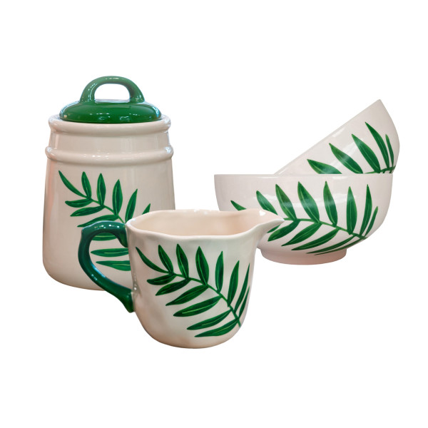 Müsli-Set mit Milchkrug Olivenzweig